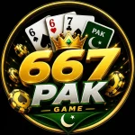 667PAK Game profile picture featuring bold gold 667 text, PAK lettering, playing cards, crown, poker chips, and green-and-gold gaming design.