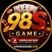 98S Game profile picture with a bold gold and red 98S logo, playing cards, gaming chips, and APKNEWGAME.COM branding.