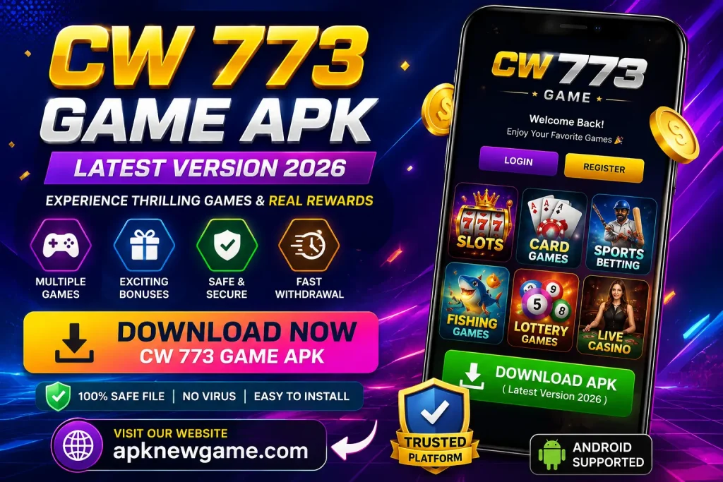 CW 773 Game APK latest version 2026 download banner with apknewgame.com