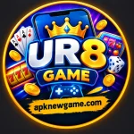 UR8 Game profile logo with colorful gaming graphics and apknewgame.com