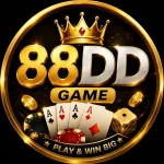 88DD Game profile picture logo with gold crown, cards, chips and premium black-and-gold design
