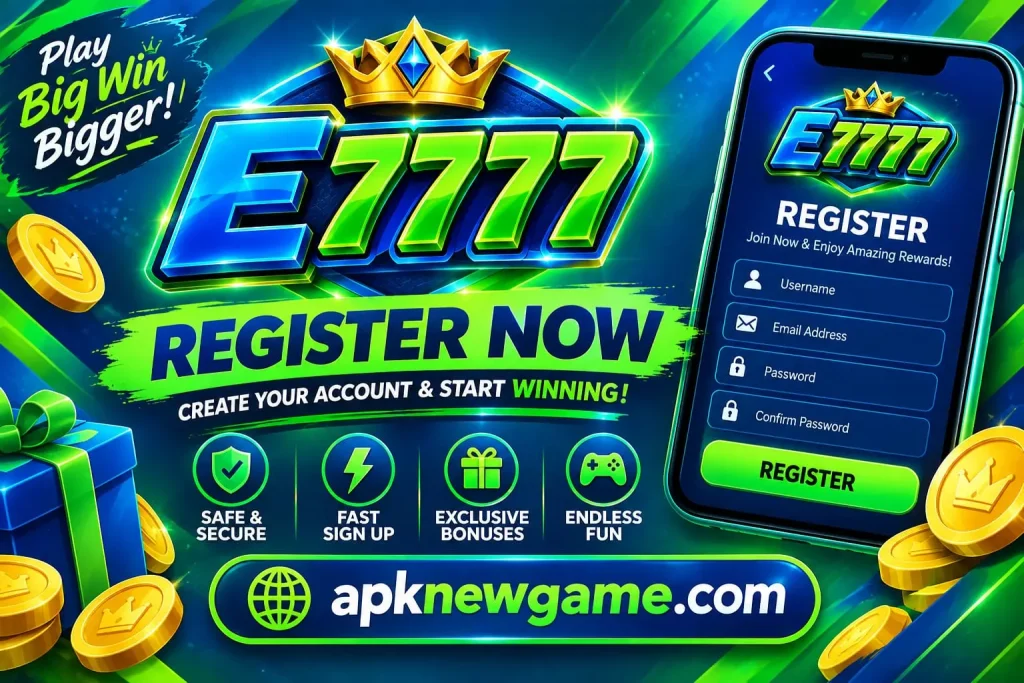 E7777 Game registration page for Pakistani users