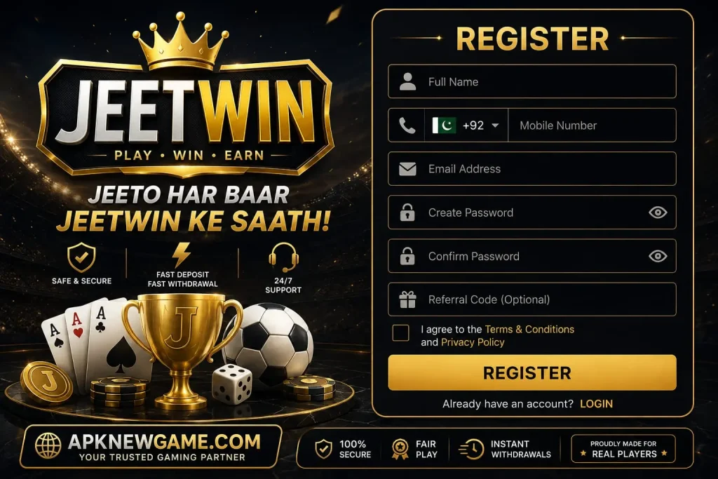 JEETWIN game registration page for Android users 2026.